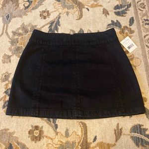 Free People denim mini skirt size 12 black